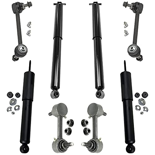 Detroit Axle - Front and Rear Shock Absorbers + Sway Bars Replacement for 2004-2012 Chevy Colorado GMC Canyon Torsion Bar Suspension - 8pc Set