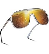 FEISEDY Polarized Sunglasses For Men Women Ultra Lightweight Metal Frame Aviator Sunglasses B0277