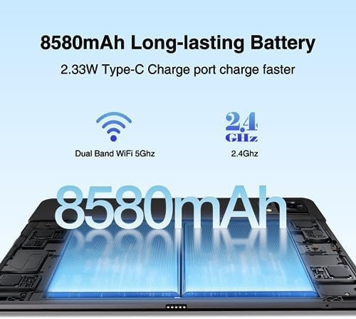 DOOGEE T30 Pro 11 Inch 2.5K Tablet 2023, 15GB+ROM 256GB (TF 2TB), 20MP/8MP Camera Tablet, Android 13, 4G-LTE, 2.4GHz&5GHz Wi-Fi Tablet, Face unlocking & Bluetooth 5.2, 8580mAh, Black