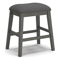 Signature Design by Ashley Counter Height Stools Set of 2, Backless Gray — image 7