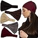 Wide Sport Headband - Cotton Headbands - Yoga Hairband - 5 Pack by CoverYourHair