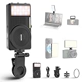 NEEWER Basics 5W Magnetic Phone Selfie Light for iPhone MagSafe, Dual Sided Clip LED Lighting 402lx/0.5m CRI90+ 3000mAh for Camera Recording Computer Video Conference Makeup Streaming, NL129D