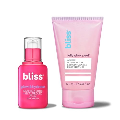 Bliss Glow & Hydrate Serum - Niacinamide + Hyaluronic Acid Serum+Jelly Glow Peel™ Gentle Non-Abrasive Cleanser and Exfoliator With Fruit Enzymes Bliss Glow & Hydrate Serum - Niacinamide + Hyaluronic Acid Serum+Jelly Glow Peel™ Gentle Non-Abrasive Cleanser and Exfoliator With Fruit Enzymes