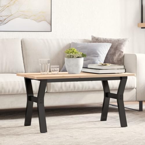 Pieds de table en Y avec plaque pré-percée pour montage facile de table basse - 2
