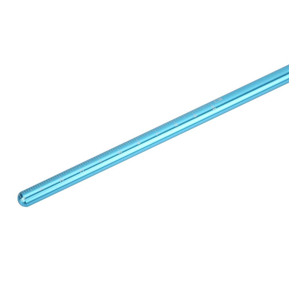 Wskaźnik do nurkowania Nurkowanie ze stopu aluminium Tickle Pointer Stick z pomiarem i wymianą smyczy do nurkowania (niebieski)