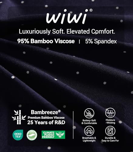 Image of WiWi Viscose from Bamboo Women's Pajamas Set Super Soft Button Down Top and Pants Sleepwear Cooling Pjs S-3X