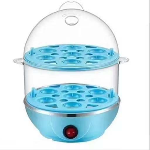 14-Egg Double Layer Electric Egg Boiler & Steamer – 350W Automatic Egg Cooker for Boiling, Poaching & Steaming – Fast & Efficient Kitchen Appliance Color Blue-picture-21