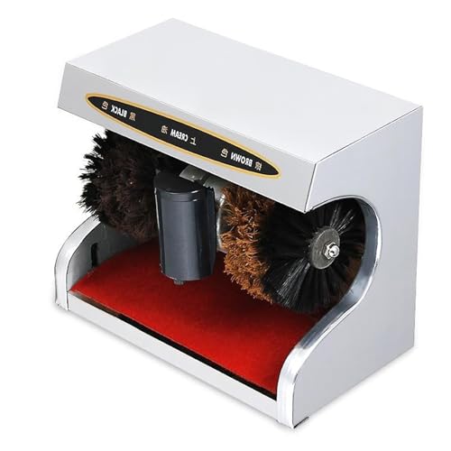 Cireuse à chaussures à induction automatique, cireuse à chaussures électrique, cireuse à chaussures à induction automatique en acier inoxydable, kit de nettoyage de chaussures en cuir portable (arge