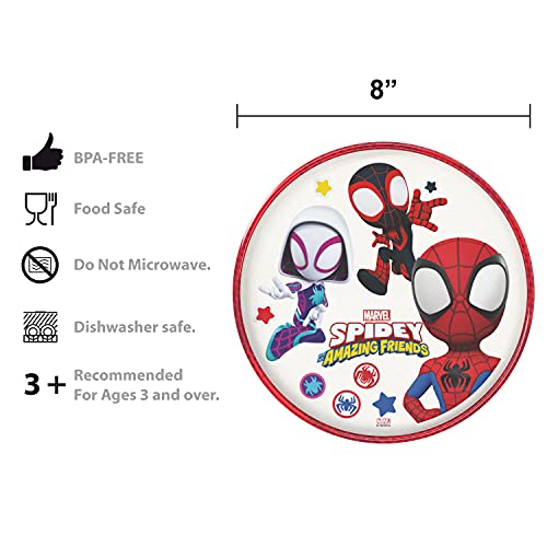 image for Zak Designs 5-Piece Dinnerware Set, Marvel Spidey and His Amazing Frie