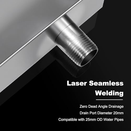 Leak-Proof Stainless Steel AC Drip Pan, Durable Condensate Drain Tray with Easy Drainage Function, Perfect for Indoor/Outdoor Use (40x70x5cm/16x28x2in)