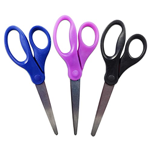 Graydon Hall Student Bulk Scissors 6 Pack For Kid And Adults 7 In All-Purpose Scissors For Right Or Left Hand Cuts Paper, Fabric, Cardboard And More(Scissors School Supplies Class Set)(Kids Scissors) #TOP1