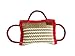 Dog Training Bite Pillow 3 Handles Jute Tug Toy for Young Dogs Puppy Interactive Playing,Red