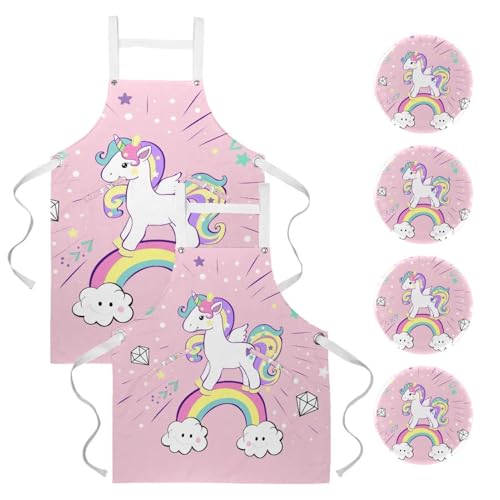 Tablier pour nettoyage de la maison lot de 2 licorne ajustables contre les taches