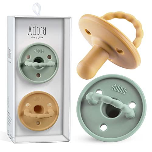 Baby Soother Pacifiers - Silicone Pacifier For Boys/Girls - Newborn Pacifiers Set Of 2 - Newborn Baby Essentials, Bpa Free #TOP30