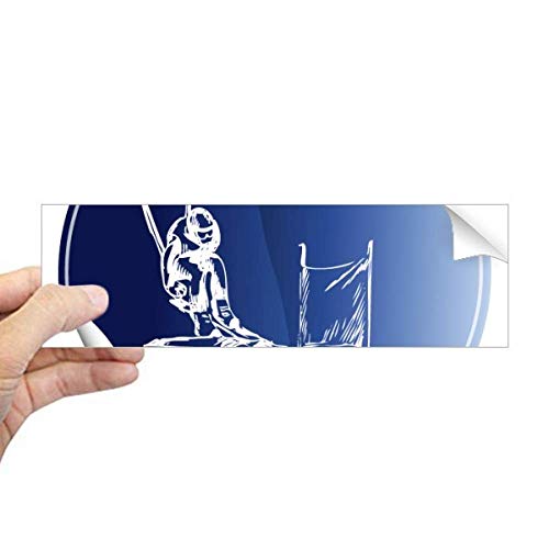 Autocollant rectangulaire de ski pour pare-chocs de voiture