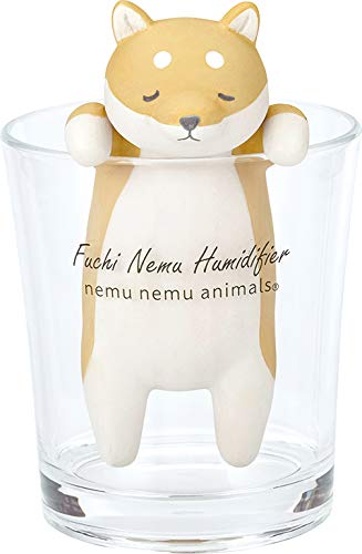 りぶはあと ふちねむ加湿器 プレミアムねむねむアニマルズ 柴犬のコタロウ 本体:W5xD5.5xH11cm コップ:W8xD8xH9cm 78003-44