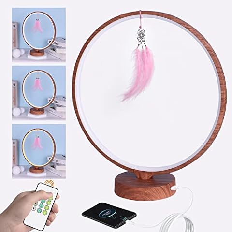 TurnWay Light Therapy Lamp, UV Free Artificial Sun Lamp with Touch & Remote Control, Adjustable Brightness & 3 Color Temperature (Wood Grain) Cover