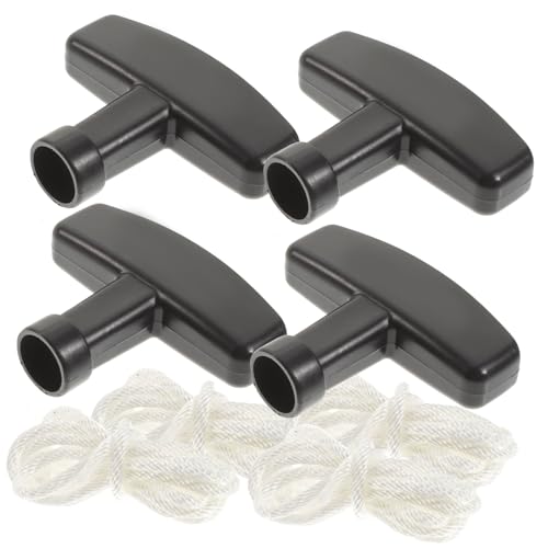 UKCOCO 4Sets Recoil Starter Handle with Rope Pull Cord Starter Grip for Lawnmower Engines Compatible with Trimmers and Chainsaws Durable Design for Long Term Use