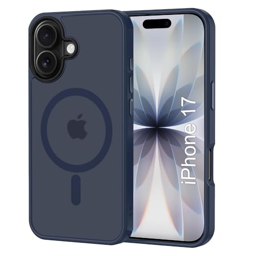Image of iPhone 17 Magsafe Hard Back Case | Matte Design & 360 Protection | Military-Grade Apple iPhone 17 Cover | Strong Magnet Back - Blue