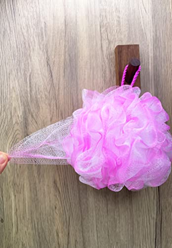 Bath Sponge Shower Loofahs Balls 75G/Pcs For Body Wash Bathroom Men Women- Set Of 4 Flower Color #TOP7