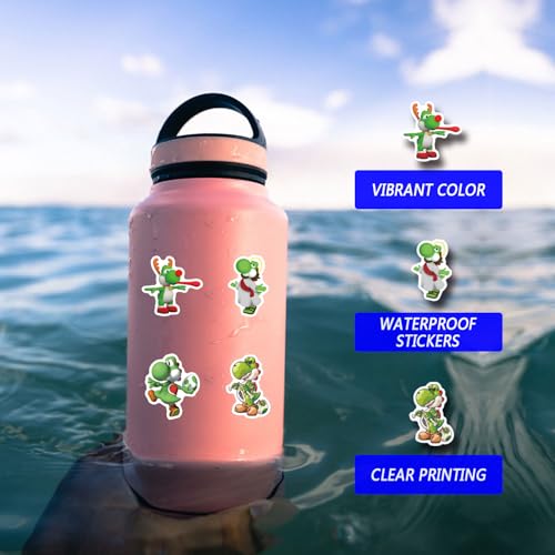 Image of 61Pcs Cartoon Stickers Pack, Game Cute Vinyl Waterproof Sticker Decals for Water Bottle, Laptop, Phone, Scrapbooking, Journaling Choice for Party Supply Decor