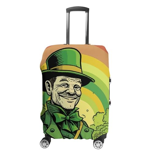Travel Luggage Cover Elastic Suitcase Cover Cartoon Character with Hat Luggage Cover Anti-Scratch Suitcase Protector Washable Dustproof Baggage Cover Fits 18-32 Inch Luggages S