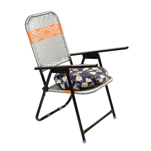 Image of Industries Work from Home (WFH) & Study from Home (SFH) Folding Chair with Strong Square Handle + 6 mm pad for Laptop and Reading (M-6) Iron, Multicolour