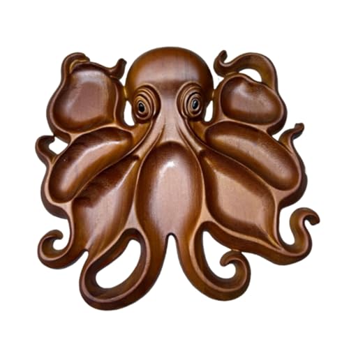 MagiDeal Plateau de charcuterie de Poulpe Plateau de Service en Bois de Poulpe Planche d'apéritif de fête multifonctionnelle pour Pique-Nique à la Maison, A