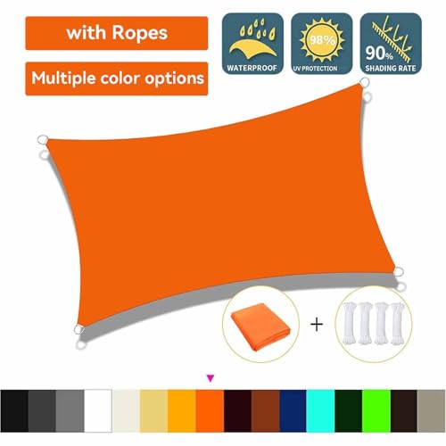 Voile d'ombrage imperméable rectangulaire en textile haute densité