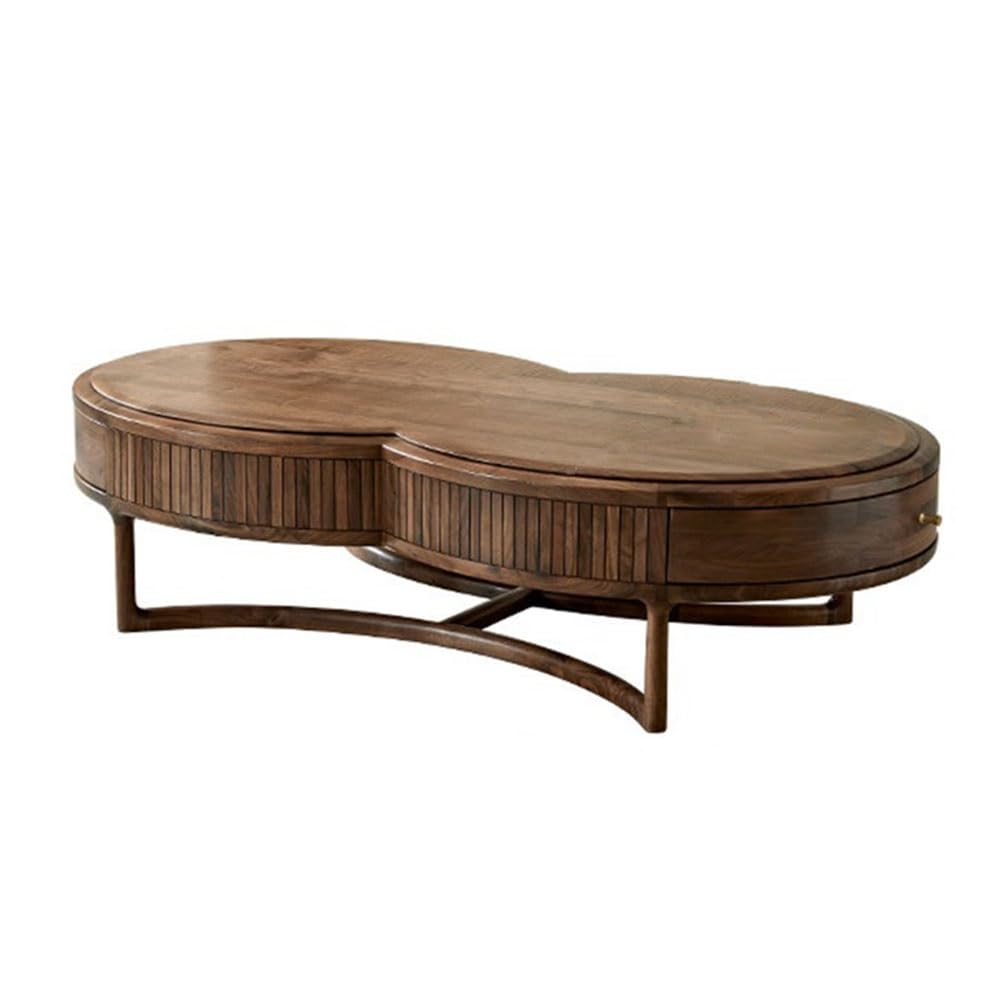 ZTHYSHOZ Side Table Wood Coffee Table with Pull-Out Drawers Living Room Center for Modern Mid-Century Spaces ﻿(Small)