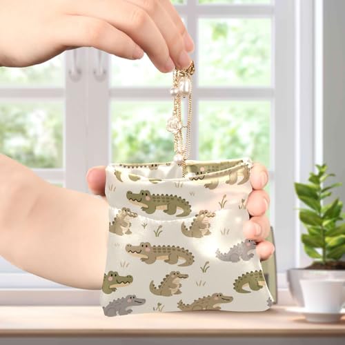 Coin Purse for Women Cute Crocodile Alligator Cartoon Coin Pouch Change Holder PU Leather Mini Wallet Portable Coin Bag Money Pocket4