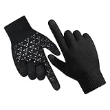WEICHUANGXIN Winter Gloves for Men Women, Touch Screen Texting Warm Gloves Black Knit Gloves Warm St