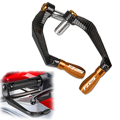 Protège-mains de moto universel anti-choc orange protégeant les leviers de frein FZ25