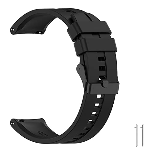 [SIWENGDE] 時計バンド ユニバーサル時計バンド20mm 22mmワイドシリコンストラップ 腕時計バンド20ミリ 22ミリ ラバーベルト防水時計替えベルト スマートウォッチバンド ベルト 交換ベルト 替えバンド Quick Release ほとんどのスマートウォッチと互換性があり (22mm, black)のサムネイル
