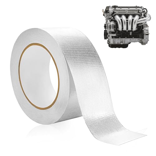 Hitzeschutzband Auspuff 10m x 5cm auspuffband aus Aluminium selbstklebendes auspuff dichtband auspuff hitzeschutzband als auspuff reparaturset für Auto & Motorrad Auspuff