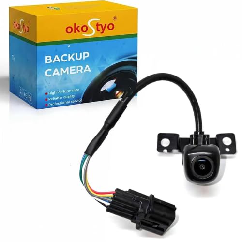 Image of No. 95760-B8650 Rear View Backup Reverse Parking Camera /Rear View Camera | Compatible with 2017-2019 Hyundai Santa Fe Sport 2.4L 2.0T & Santa Fe XL 3.3L Camera - Rear [7 Pins] P /N: 95760B8650