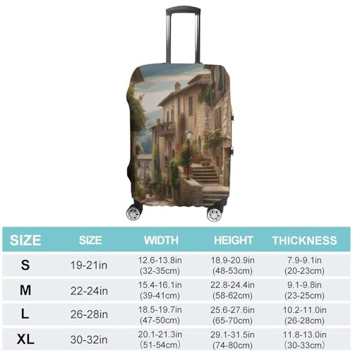 Italy Tuscan Printed Luggage Cover Protector, Fits 18-32 Inch Luggage2