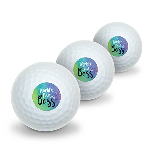 GRAPHICS & MORE World's Best Boss Novelty Golf Balls 3 Pack