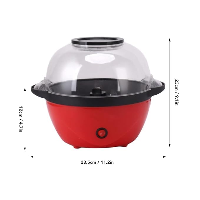 Sakar 450W Electric Popcorn Maker Machine with Butter Melting Plate | Cinema Style Hot Air Popcorn Maker for Modern Kitchens Home Parties EU Plug 220V 3 41d+1f0iDvL