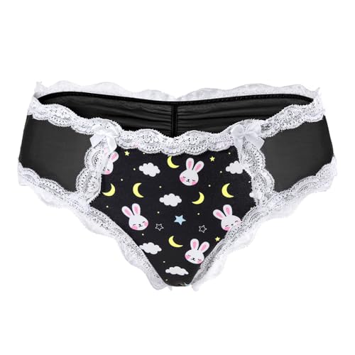 Littleforbig Unisex Hipster Briefs Snuggle Bunny Pattern Mesh Shaping Tucking Gaff Briefs for Sissies Crossdressers4