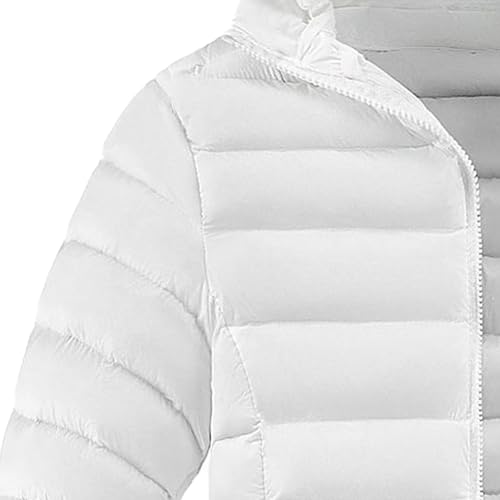 DGHM-JLMY Men's Lightweight Winter Slim Fit Hood Down Jacket Full Zip Puffer Quilted Hooded Pocket Zip Warm Thicken Coat Hood3