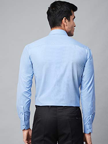 Image of MANQ Men's Regular Fit Cotton Formal Shirt, Full Sleeves, Spread Collar, Button-Down, Office, Business & Casual Wear