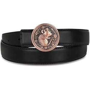 EXTREE Women's Premium Leather Belt -2-4cm Adjustable Buckle for Pants&Skirts, Versatile Daily Wear, Gift&Quality Guaranteed B001-black-gold-genuine Leather 26-27 (Pant 1-5)