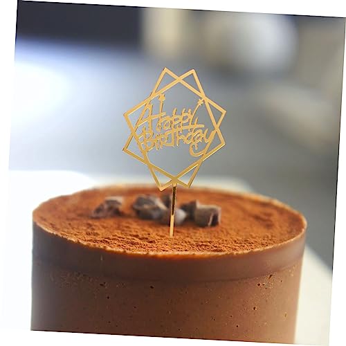 Didiseaon 150 Pçs Cupcake Out Decorações Topper Dourado Faça Você Mesmo Para Toppers Acrílico Decora