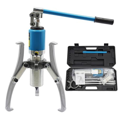 TUQI 20T Hydraulic Gear Puller Set Wheel Bearing Puller Kit 2 or 3 Jaws Pulling Separator for Wheel Hubs Rotors Car Axles Pulleys Brake Drums