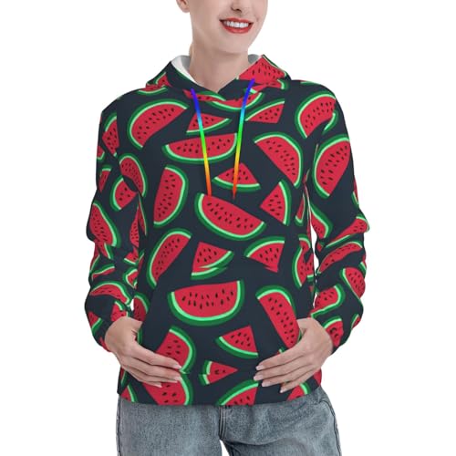 Sweat à capuche femme pastèque rouge doux pour éliminer les frissons d'hiver