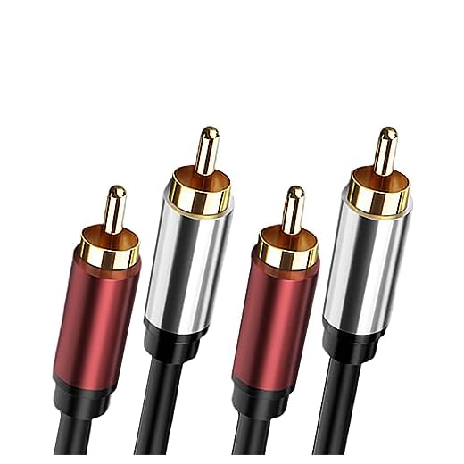 XMUXI RCA Cabo 2RCA macho para 2RCA macho estéreo cabos de áudio para home theater, HDTV, amplificador, sistemas Hi-Fi, alto-falantes (5 metros)