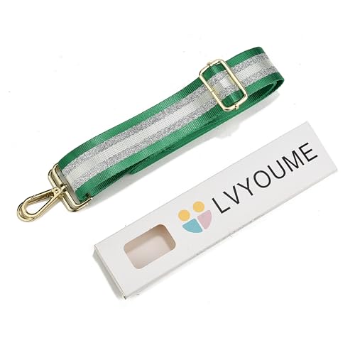 Image of LVYOUME Purse Strap Silver Hardware Wide Bag Straps Replacement Crossbody Adjustable Shoulder Strap for Purses
