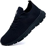 VLHGCG Mens Running Shoes Fashion Sneakers Slip on Breathable Tennis Gym Sports Workout Walking Shoes Lightweight,Blue,Size 10