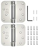 HOSOM 4 Inch Self Closing Door Hinges with 5/8...